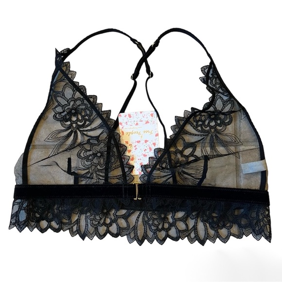 Free People Amelia Lace Bralette in Black - Picture 5 of 8
